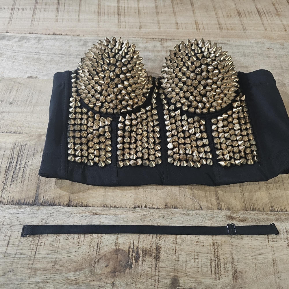 Gold and Black Studded Women's Accessory